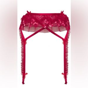 For Love and Lemons Evie Garter Belt - S / Red